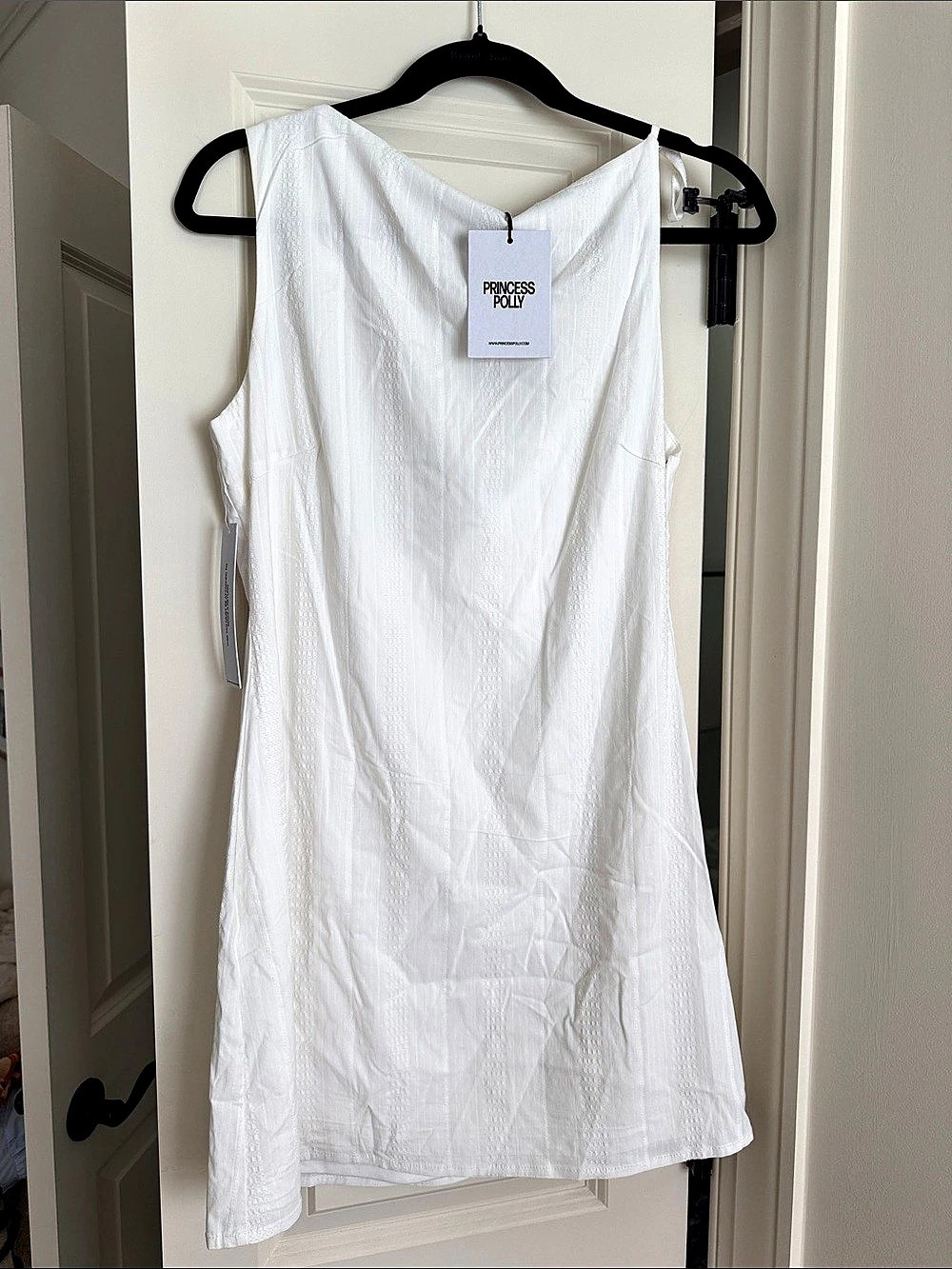 Princess Polly Brigetta Cowl Neck Mini Dress White
